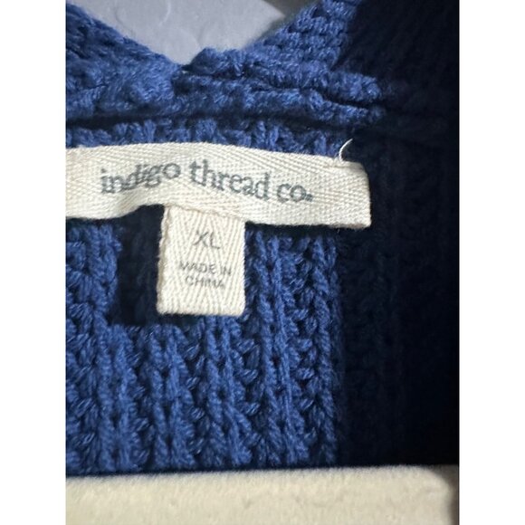Indigo Thread Co. Open-Front Knit Cardigan Cotton Blend size 1X NWOT - Picture 6 of 7